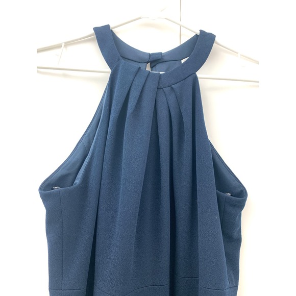 Dressy Collection By Vivian Diamond Gala Evening wear Jumpsuit Navy Medium - Picture 3 of 5